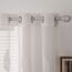 MIULEE Wohnzimmer Vorhänge Transparent mit Weiss Blätter Muster, Extra Lange Stickerei Gardinen Ösen für Schlafzimmer Deko, 2er Set Schöne Blätter Muster Vorhang Fenster H 300 x B 140
