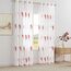 MIULEE Wohnzimmer Gardinen Transparent mit Terrakotta und Weiss Blätter Muster, Modern Stickerei Gardinen Ösen für Schlafzimmer Deko, 2er Set Schöne Blätter Muster Vorhang Fenster H 225 x B 140
