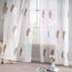 MIULEE Wohnzimmer Vorhänge Transparent mit Altrosa und Weiß Blätter Muster, Modern Stickerei Gardinen Ösen für Schlafzimmer Deko, 2er Set Schöne Blätter Muster Vorhang Fenster H 175 x B 140