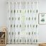MIULEE Wohnzimmer Vorhänge Transparent mit Grün und Weiss Blätter Muster, Modern Stickerei Gardinen Ösen für Schlafzimmer Deko, 2er Set Schöne Blätter Muster Vorhang Fenster H 260 x B 140