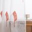 MIULEE Wohnzimmer Gardinen Transparent mit Terrakotta und Weiss Blätter Muster, Modern Stickerei Gardinen Ösen für Schlafzimmer Deko, 2er Set Schöne Blätter Muster Vorhang Fenster H 225 x B 140