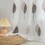 MIULEE Wohnzimmer Vorhänge Transparent mit Kaffee und Braun Blätter Muster, Modern Stickerei Gardinen Ösen für Schlafzimmer Deko, 2er Set Schöne Blätter Muster Herbst Vorhang Fenster H 225 x B 140