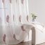 MIULEE Wohnzimmer Vorhänge Transparent mit Altrosa und Weiß Blätter Muster, Modern Stickerei Gardinen Ösen für Schlafzimmer Deko, 2er Set Schöne Blätter Muster Vorhang Fenster H 175 x B 140