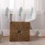 MIULEE Wohnzimmer Vorhänge Transparent mit Türkis und Weiss Blätter Muster, Modern Stickerei Gardinen Ösen für Schlafzimmer Deko, 2er Set Schöne Blätter Muster Vorhang Fenster H 215 x B 140