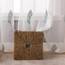 MIULEE Wohnzimmer Vorhänge Transparent mit Türkis und Weiss Blätter Muster, Modern Stickerei Gardinen Ösen für Schlafzimmer Deko, 2er Set Schöne Blätter Muster Vorhang Fenster H 175 x B 140