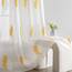 MIULEE Wohnzimmer Vorhänge Transparent mit Gelb und Weiss Blätter Muster, Modern Stickerei Gardinen Ösen für Schlafzimmer Deko, 2er Set Schöne Blätter Muster Vorhang Fenster H 260 x B 140