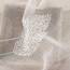 MIULEE Wohnzimmer Vorhänge Transparent mit Weiss Blätter Muster, Modern Stickerei Gardinen Ösen für Schlafzimmer Deko, 2er Set Schöne Blätter Muster Vorhang Fenster H 225 x B 140