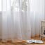 Woaboy Voile Gardinen Kurz Weiss Vorhänge Transparent Wohnzimmer mit Ösen Stores Gardinen Schlafzimmer Ösenvorhang Scheibengardine Schlaufengardinen Modern 2er Set 140x160 cm (B x H) Weiß