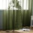 Woaboy Voile Gardinen Vorhänge Transparent Wohnzimmer mit Ösen Stores Gardinen Schlafzimmer Ösenvorhang Scheibengardine Schlaufengardinen Modern 2er Set 140x225 cm (B x H) Olivergrün