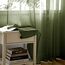 Woaboy Voile Gardinen Vorhänge Transparent Wohnzimmer mit Ösen Stores Gardinen Schlafzimmer Ösenvorhang Scheibengardine Schlaufengardinen Modern 2er Set 140x225 cm (B x H) Olivergrün