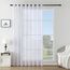 Woaboy Voile Gardinen Vorhänge Transparent Wohnzimmer mit Ösen Stores Gardinen Schlafzimmer Ösenvorhang Scheibengardine Schlaufengardinen Modern 1er Set 200x225cm (B x H) Weiß