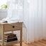 Woaboy Voile Gardinen Vorhänge Transparent Wohnzimmer mit Ösen Stores Gardinen Schlafzimmer Ösenvorhang Scheibengardine Schlaufengardinen Modern 1er Set 200x225cm (B x H) Weiß