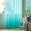 Woaboy Voile Gardinen Vorhänge Transparent Wohnzimmer mit Ösen Stores Gardinen Schlafzimmer Ösenvorhang Scheibengardine Schlaufengardinen Modern 2er Set 140x245 cm (B x H) Türkis