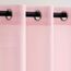 Woaboy Voile Gardinen Vorhänge Transparent Wohnzimmer mit Ösen Stores Gardinen Schlafzimmer Ösenvorhang Scheibengardine Schlaufengardinen Modern 2er Set 140x215 cm (B x H) Rosa