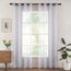 Woaboy Voile Gardinen Vorhänge Transparent Wohnzimmer mit Ösen Stores Gardinen Schlafzimmer Ösenvorhang Scheibengardine Schlaufengardinen Modern 2er Set 140x245 cm (B x H) Grau