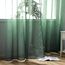 Woaboy Voile Gardinen Vorhänge Transparent Wohnzimmer mit Ösen Stores Gardinen Schlafzimmer Ösenvorhang Scheibengardine Schlaufengardinen Modern 2er Set 140x225 cm (B x H) Dunkelgrün