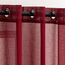 Woaboy Voile Gardinen Vorhänge Transparent Wohnzimmer mit Ösen Stores Gardinen Schlafzimmer Ösenvorhang Scheibengardine Schlaufengardinen Modern 2er Set 140x245 cm (B x H) Wein Rot