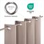 Blumtal Verdunklungsvorhänge 2er Set - Thermovorhang Hitzeschutz - Vorhang Blickdicht mit Ösen - Gardinenschals mit Schlaufen - Gardinen 265x140 cm-Gardienenschalset 2er - Verdunklungsgardine - Taupe