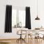 Blumtal 2er-Set Gardinen Verdunklungsvorhänge Blickdicht - Elegante Wärmeisolierende Vorhänge mit Ösen, Thermovorhang für alle Fenster und Jahreszeiten, 145 x 140 cm, Schwarz