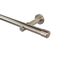 iso-design Gardinenstange 20 mm Farbe Edelstahl, Vorhangstange zur Wand- und Deckenmontage geeignet, Rohr aus Edelstahl, Set mit Halterungen und Endstück Kappe, 100 cm
