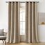 Woaboy Samtvorhänge Verdunkelungsvorhang Gardinen Samt mit Ösen Blickdicht für Wohnzimmer Blackout Curtains Thermovorhang Schalldämmend Schlafzimmer Vorhang 2er Set 140x215cm (B x H) Beige
