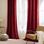 Woaboy Samtvorhänge Verdunkelungsvorhang Gardinen Samt mit Ösen Blickdicht für Wohnzimmer Blackout Curtains Thermovorhang Schalldämmend Schlafzimmer 2er Set 228x228cm (B x H) Rot