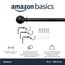 Amazon Basics Ausziehbare Gardinenstange mit Kugelendstücken, 19 mm Durchmesser, 91 bis 183 cm, Schwarz