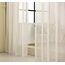 WOLTU 2er Set Gardinen, Vorhänge für Wohnzimmer Kinderzimmer Schlafzimmer, mit Kräuselband, Leinenoptik, Halbtransparent Voile, 140 x 245 cm, Creme