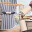Pretty Jolly 2 Stück Magnetische Vorhang Raffhalter aus Holz, Boho, Heimdekoration, drapierte Raffhalter, handgefertigt, Baumwollseil, Vorhanghalter für Zuhause und Büro, Fenstervorhänge (Lila)