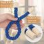 Pretty Jolly 2 Stück Magnetische Vorhang Raffhalter aus Holz, Boho, Heimdekoration, drapierte Raffhalter, handgefertigt, Baumwollseil, Vorhanghalter für Zuhause und Büro, Fenstervorhänge (Hellblau)