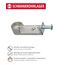 Gedotec Decken-Schrankrohrlager | 2 Stück Kleiderstangen-Halterung Metall | OVAL | Aufhängung für Schrankstangen & Garderobenstangen Chrom | MADE IN GERMANY |Schrankrohr-Halter mit Schraube M6 x 28mm