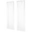 Deconovo Gardinen Transparent Vorhänge mit Kräuselband für Schienensystem Jalousien Wohnzimmer Leinenoptik 245x140 cm(HöhexBreite), Weiß, 2er Set