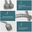 6 Stück Magnetische Vorhang Raffhalter,Vorhanghalter Seil Schnallen Raffhalter für Home Büro Gardinen Deko (Grau)