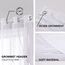 Deconovo Gardinen Weiß Vorhang Transparent Leinenoptik Ösenvorhang Voile Ösenschal Wohnzimmer, 260x140, Kurve Welle