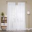 Deconovo Gardinen Transparent Vorhänge mit Kräuselband für Schienensystem Jalousien Wohnzimmer Leinenoptik 245x140 cm(HöhexBreite), Weiß, 2er Set