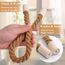 Pretty Jolly 4 Stück Magnetische Vorhang Raffhalter aus Holz, Boho, Heimdekoration, drapierte Raffhalter, handgefertigt, Baumwollseil, Vorhanghalter für Zuhause und Büro, Fenstervorhänge (Kaffee)