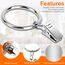 40 Stück Gardinenringe Vorhangringe, Vorhang Clip Gardinenstange 35mm Vorhang Clips mit Clip Duschvorhang Metallklammern für Vorhänge und Gardinenstangen, Silber