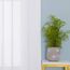 Deconovo Gardinen Transparent Vorhänge mit Kräuselband für Schienensystem Jalousien Wohnzimmer Leinenoptik 245x140 cm(HöhexBreite), Weiß, 2er Set