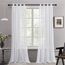 Deconovo Transparent Gardinen Wohnzimmer Voile Vorhang Ösenvorhang, 245x140 cm(HöhexBreite), Weiß, 2er Set