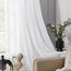 Deconovo Transparent Gardinen Wohnzimmer Voile Vorhang Ösenvorhang, 245x140 cm(HöhexBreite), Weiß, 2er Set