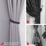 Pretty Jolly 2 Stück starke magnetische Vorhang-Raffhalter moderner einfacher Stil Drapier-Raffhalter Doppel-Hanfseil dekorative Vorhanghalter für dünne oder dicke Fenster von Haus und Büro (lila)