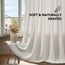 Deconovo Stores Gardinen mit Ösen Voile Vorhang Leinenoptik Transparente Stores Gardinen Wohnzimmer Gardinenschal Durchsichtig Ösenvorhang für Schlafzimmer Balkon, H260 x B140 cm, Leinen, 2er Set