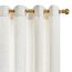Deconovo Leinenoptik Vorhang Ösen Voile Vorhang Transparente Stores Gardinen Wohnzimmer Gardinenschal Durchsichtig Dekoschals für Schlafzimmer Balkon, H240 x B140 cm, Creme, 2er Set