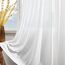 Deconovo Vorhänge mit Ösen Gardinen Transparent Reflektierend Lichtabweisend UV-Schutz Waschbar Vorhang für Wohnzimmer Schlafzimmer Lichtdurchlässig, H214 x B140 cm, Weiß, 2er Set