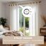 Deconovo Leinenoptik Vorhang Ösen Voile Vorhang Transparente Stores Gardinen Wohnzimmer Gardinenschal Durchsichtig Dekoschals für Schlafzimmer Balkon, H240 x B140 cm, Creme, 2er Set