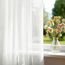 Deconovo Voile Durchsichtig Vorhang mit Ösen Transparent Dekoschal Leinenoptik Luftige Gardinen Kinderzimmer, H175 x B140 cm, für Wohnbereich und Schlafraum, 2er Set,Weiß