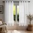 Deconovo Voile Vorhänge mit Ösen Transparente Vorhang Stores Gardinen Wohnzimmer Dekoschal für Schlafzimmer Ösenschal Lichtdurchlässig, H180 x B140 cm, Weiß, 2er Set