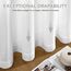 Deconovo Vorhänge mit Ösen Gardinen Transparent Reflektierend Lichtabweisend UV-Schutz Waschbar Vorhang für Wohnzimmer Schlafzimmer Lichtdurchlässig, H260 x B140 cm, Weiß, 2er Set