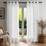 Deconovo Voile Vorhänge mit Ösen Transparente Vorhang Stores Gardinen Wohnzimmer Dekoschal für Schlafzimmer Ösenschal Lichtdurchlässig, H280 x B140 cm, Weiß, 2er Set