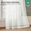 Deconovo Voile Durchsichtig Vorhang mit Ösen Transparent Dekoschal Leinenoptik Luftige Gardinen Kinderzimmer, H175 x B140 cm, für Wohnbereich und Schlafraum, 2er Set,Weiß